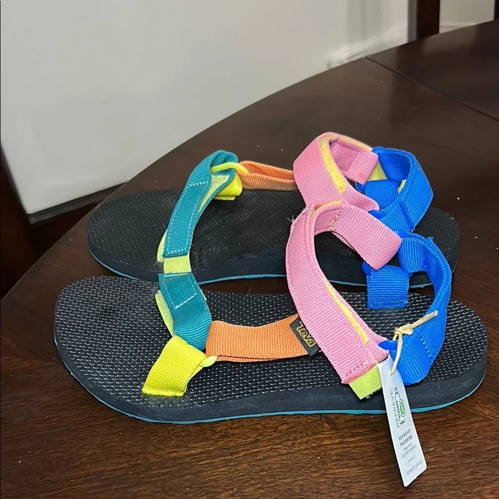 NWT Teva Original Universal Sandal SOLD OUT Multicolor Color Block - Picture 10 of 11